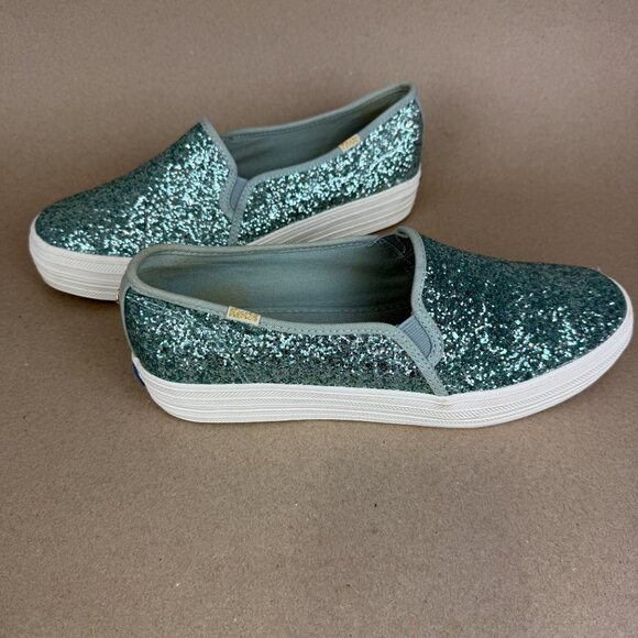 NWOT Keds for Kate Spade Triple Decker Kickstarter Glitter Sneakers, Womens 9.5 - Picture 9 of 14